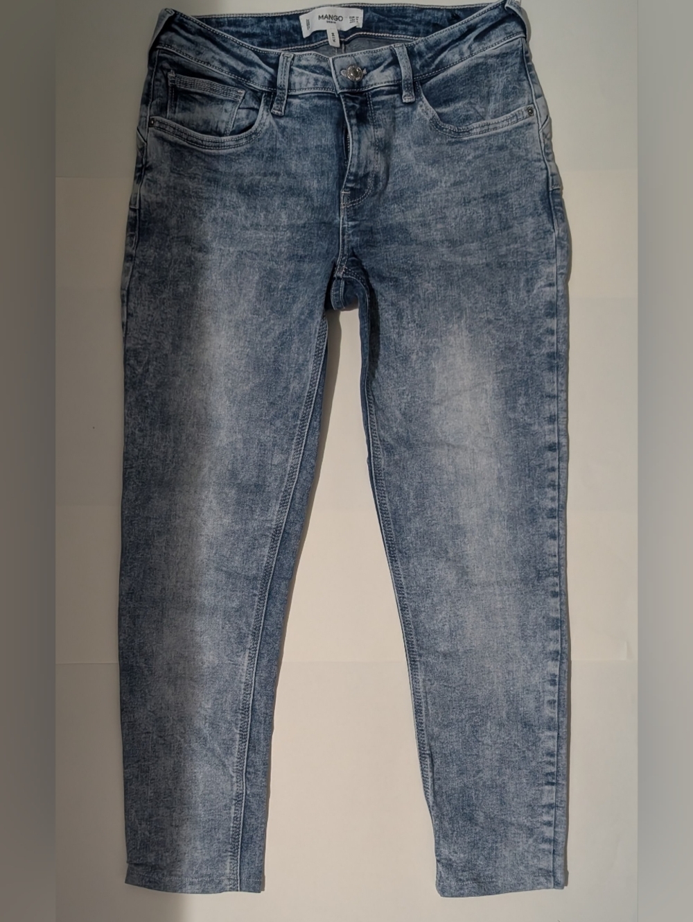 Mango Women’s Skinny Jeans KIM Style in Light Blue Wash Size US 6